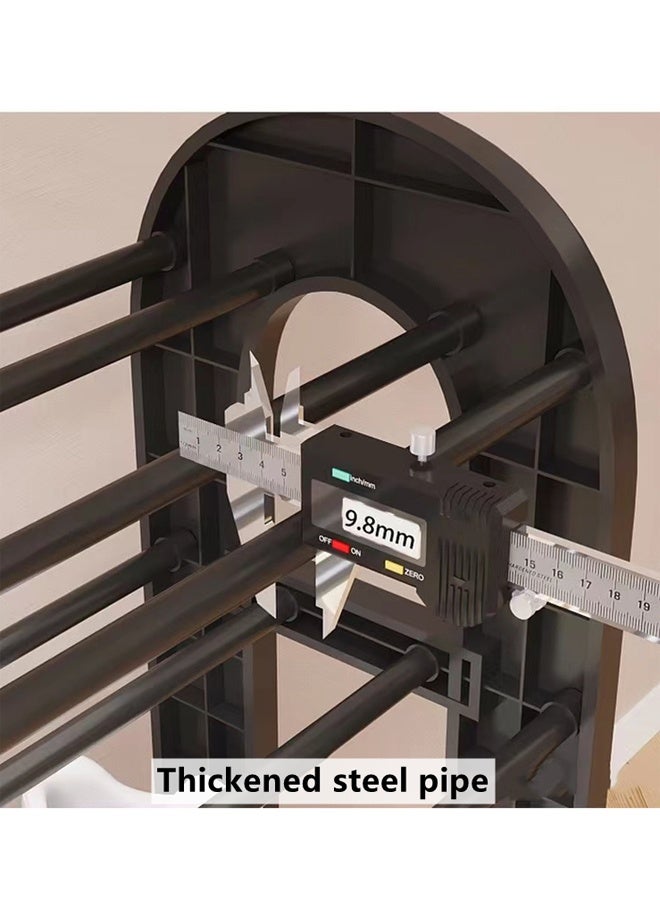 كوتيس رف ومنظم أحذية كوتيس ذو 5 طبقات، منظم أحذية معدني متين موفر للمساحة للمدخل، رف أحذية صغير الحجم سهل التجميع بسعة كبيرة، خزانة تخزين أحذية قائمة بذاتها 75 × 23 × 78.5 سم - Image 4